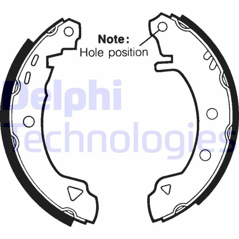Image of DELPHI Brake Shoe Set DELPHI LS1402
