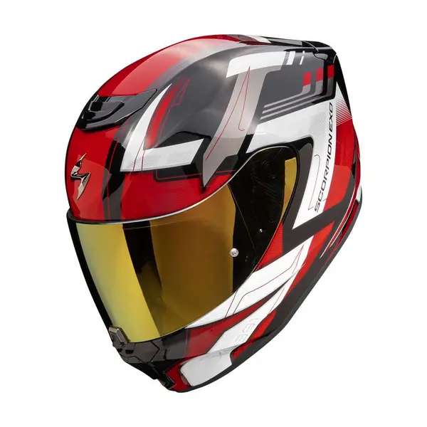 Image of Scorpion EXO-391 Captor Black Red Full Face Helmet Size XS
