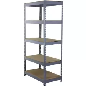 Image of Garage Shelving Storage 5 Tier Heavy Duty Racking 200kg/shelf, - Grey