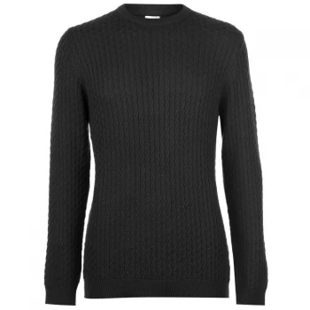 image of Linea Eastcastle Cable Jumper Mens - Grey