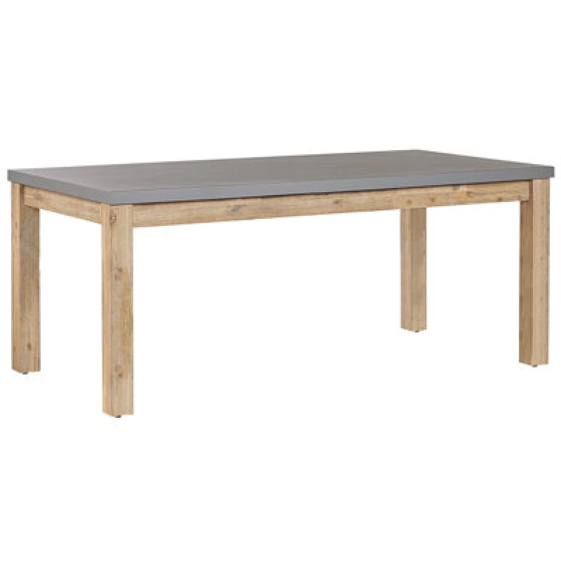 Image of Beliani Garden Dining Table Ostuni 180 Cm 90 Cm Concrete Grey