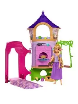 image of Disney Princess Rapunzel'S Tower Doll And Playset