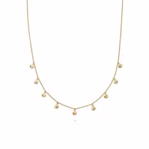 Image of Daisy London Jewellery 18ct Gold Plated Sterling Silver Isla Fossil Charm Necklace 18Ct Gold Plate