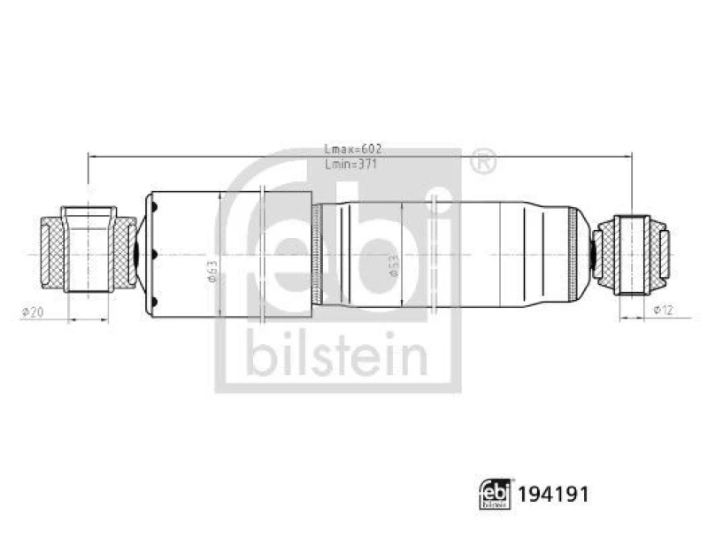 Image of Shock absorber FEBI BILSTEIN 194191