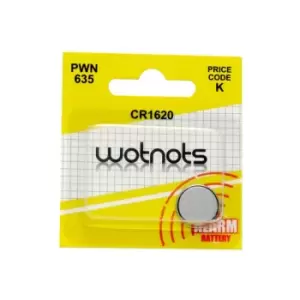 Image of Wot-nots - Coin Cell Battery CR1620 - Lithium 3V - PWN635