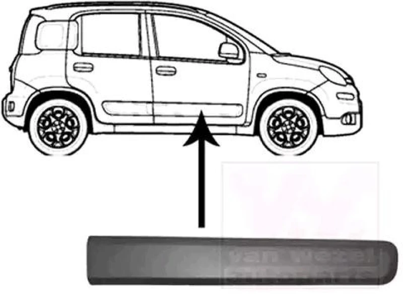 Image of VAN WEZEL 1607424 Moldings Trim-/Protection Strip,door (1005)
