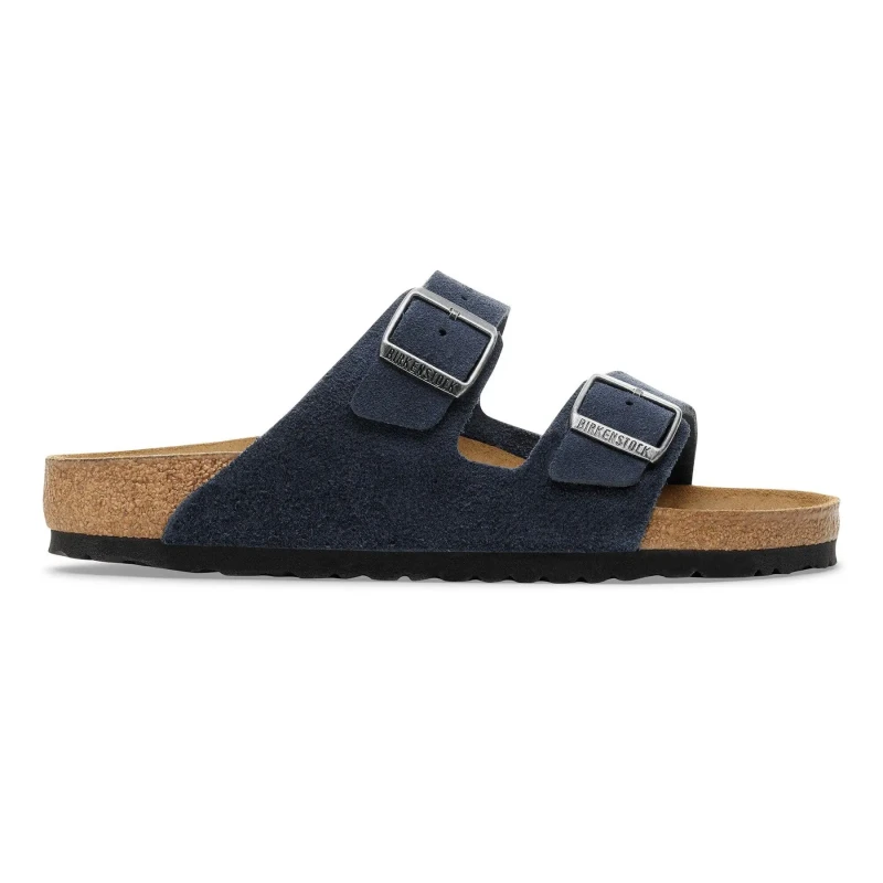 Image of Birkenstock Suede leather sandals Birkenstock Arizona Bleu Unisex 36 Etroit