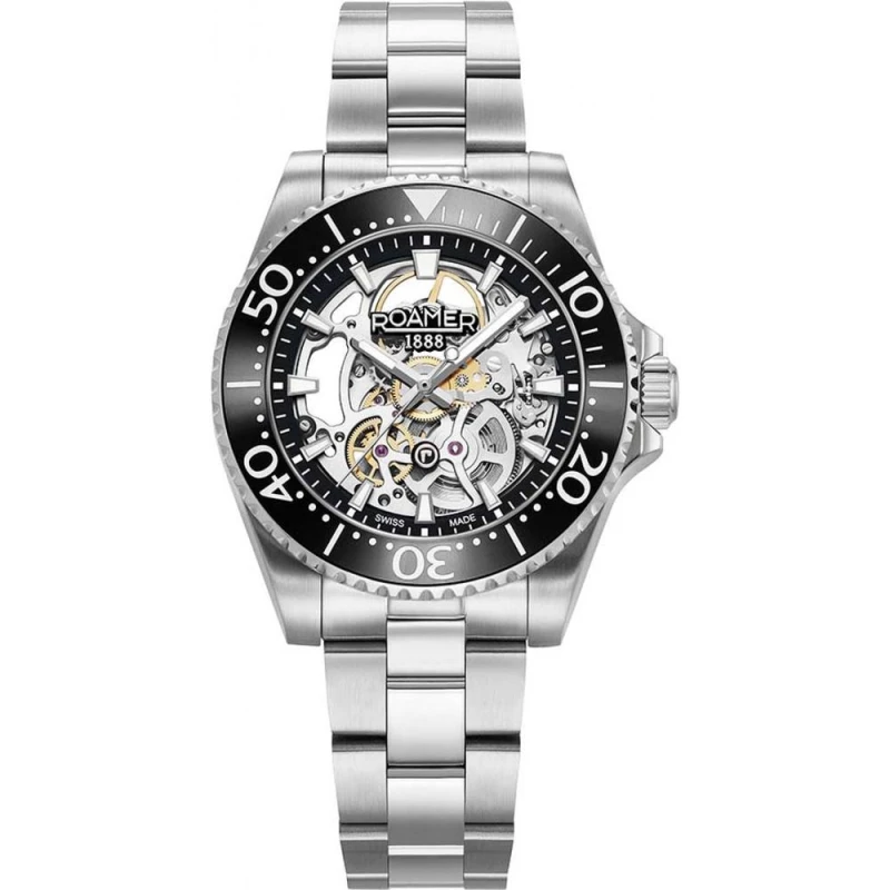 Image of Roamer Roamer Men 986984-41-85-20 Premier 42mm Automatic Watch in Silver Silver One Size Male 7640374894862