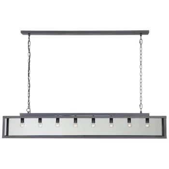 image of Linea Verdace Lighting - Linea Verdace Zenia 8 Light Straight Bar Pendant Ceiling Light Lead