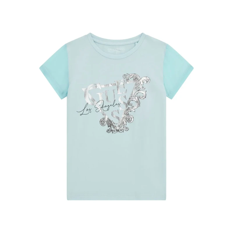 Image of Guess Girl's T-Shirt Guess Bleu Female 14 ans