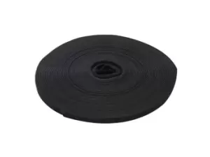 Image of Fixman 419854 Hook & Loop Self Wrap Black 10mm x 25m