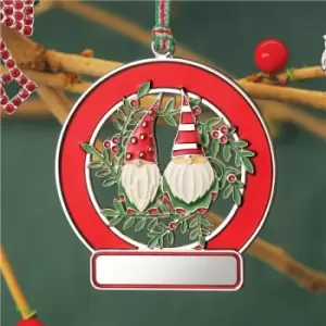 image of Newbridge Silverware Gnomes with Mistletoe Christmas Tree Decoration