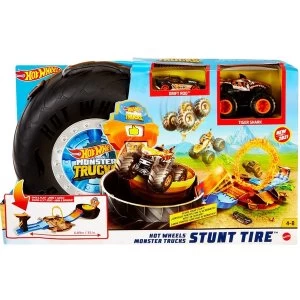 image of Hot Wheels - Monster Truck Stunt Tyre Playset