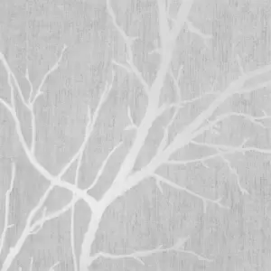 Image of Fresco Winter Tree Wallpaper - Grey