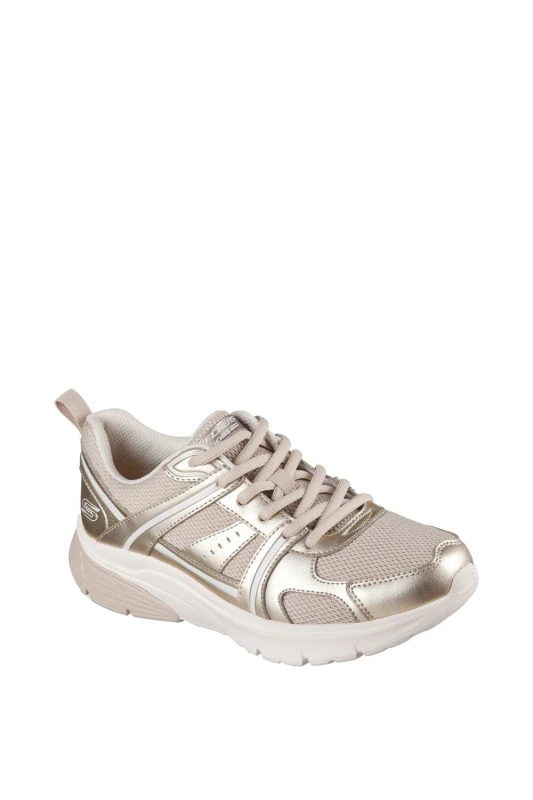Image of Skechers Womens BOBS Vamos Trainers in Gold Size: 6 Gold Female 6
