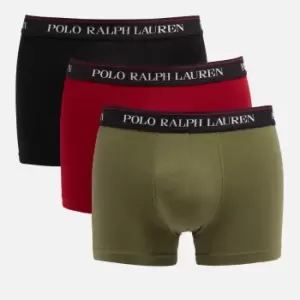 Image of Polo Ralph Lauren Logo Waistband Cotton Boxer Trunks 3 Pack - M