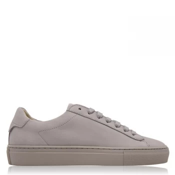 Image of Reiss Finley Low Top Trainers - Grey Nobuck