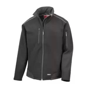 image of Result Mens Ripstop Soft Shell Breathable Jacket (2XL) (Black)