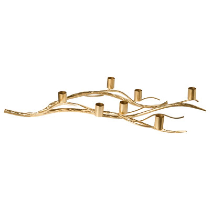 Image of Beliani Candle Holder Arrentela Metal 10 Cm Gold