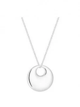 image of Simply Silver Sterling Silver Polished Round Fluid Texture Necklace