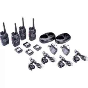 image of Midland Midland G7 Pro 4er Kofferset, PMR446 2x Doppelstandlader, 4x MA24-L Headsets C1090.19 PMR handheld transceiver 4 Piece set