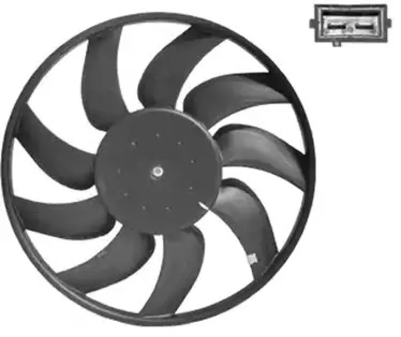 Image of VAN WEZEL 3768746 Cooling Fan Ø: 380mm, for vehicles without air conditioning, without radiator fan shroud, with electric motor Fan,radiator (508)
