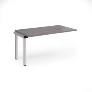 image of Connex add on unit single 1400mm x 800mm - silver frame and grey oak top