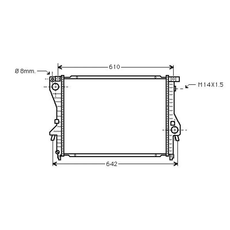 Image of Engine radiator DIEDERICHS DCM1554
