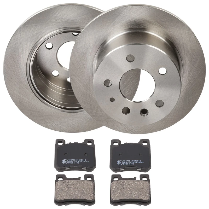 Image of RIDEX 3405B2398 Brake disc and pads set Rear Axle, Brake Disc Type: solid, excl. wear warning contact Brake Set,disc brakes (3405)