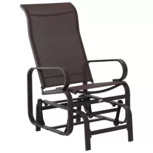 image of Outsunny Garden Comfortable Swing Chair W/ Sturdy Metal Frame For Patio Backyard Brown