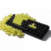 image of Tai-Hao TPR Rubber Backlit Double Shot 22 Keys Neon Yellow