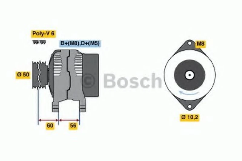 Image of Alternator Bosch 0 986 039 240
