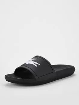 image of Lacoste Croco Sliders - Black, Size 12, Men