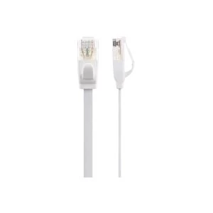 image of Maplin CAT6 RJ45 Plug Flat Ethernet Network Cable 2m White