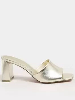 Image of Long Tall Sally Block Mule Gold, Size 8, Women