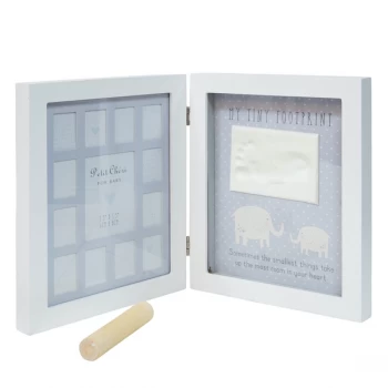 Image of Petit Cheri Foot Imprint Hinged 12 Months Frame - Blue