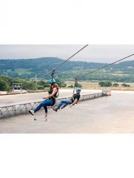 image of Virgin Experience Days Zip Line Over The Surf Lagoon For Two At Adventure Parc Snowdonia