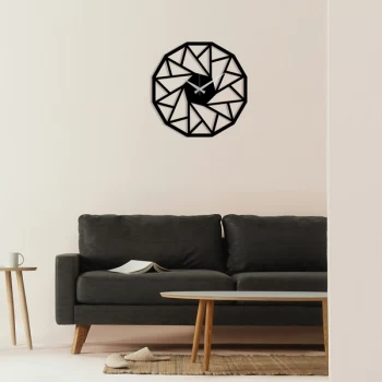 image of Metal Wall Clock 18 - Black Decorative Metal Wall Clock