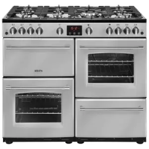 image of Belling 444411736 100cm Farmhouse X100G Double Oven Gas Cooker in Silv