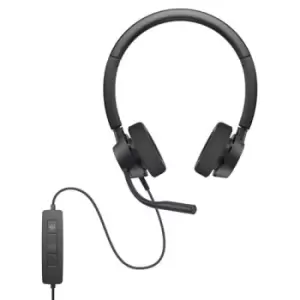 Image of DELL Pro Stereo Headset - WH3022. Product type: Headset. Connectivity technology: Wired. Recommended usage: Office/Call center. Weight: 96 g. Product