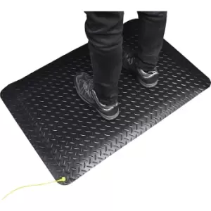 DECKPLATE ANTI-STATIC anti-fatigue matting, fixed dimensions, 900 x 600 mm