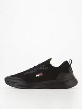 Image of Tommy Jeans Alpha Runner Trainers - Black, Size 41, Men