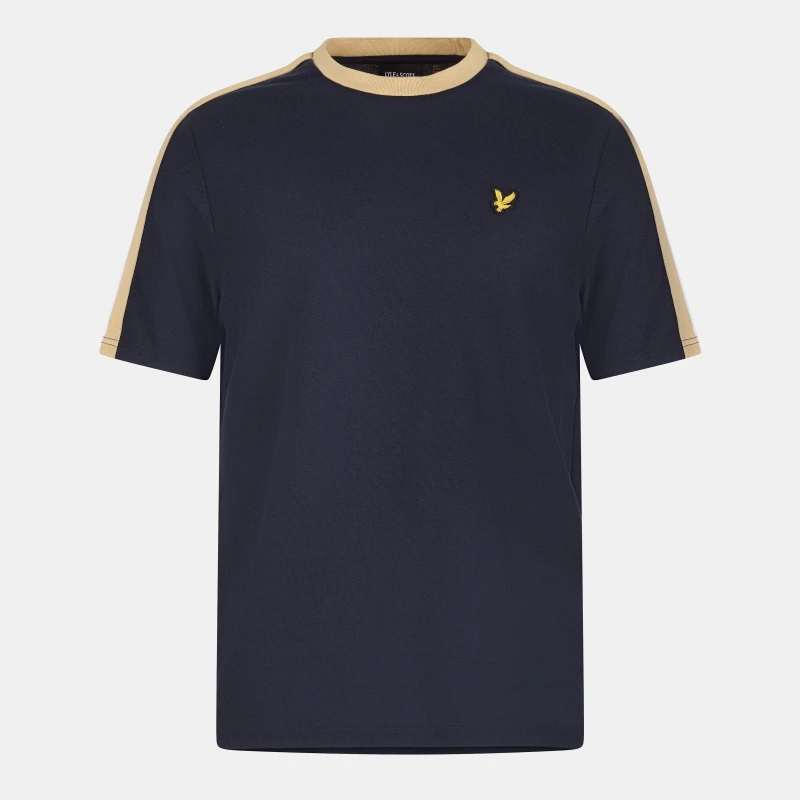 Image of Lyle and Scott Mens Regular Fit Contrast T-Shirt Dark Navy male S