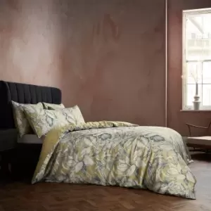 Image of Tivoli Tropical Printed Piped Duvet Cover Set Gilt, Gilt / King