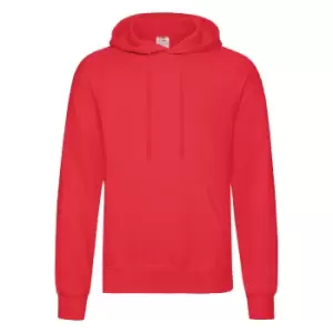 Image of Fruit Of The Loom Mens Hooded Sweatshirt / Hoodie (M) (Red)