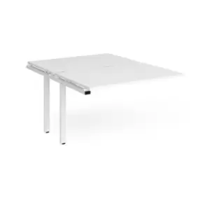 Image of Dams Adapt add on units back to back 1200mm x 1600mm - white frame, white top