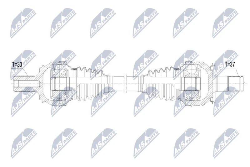 Image of NTY NPW-ME-220 Drive shaft Automatic Transmission, Rear Axle Left Drive Shaft (13)