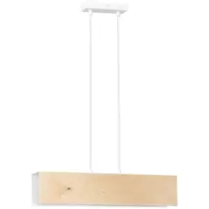 Image of Emibig Carlo White Bar Pendant Ceiling Light 2x E27