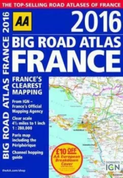 Image of Aa Big Road Atlas France 2016 Paperback