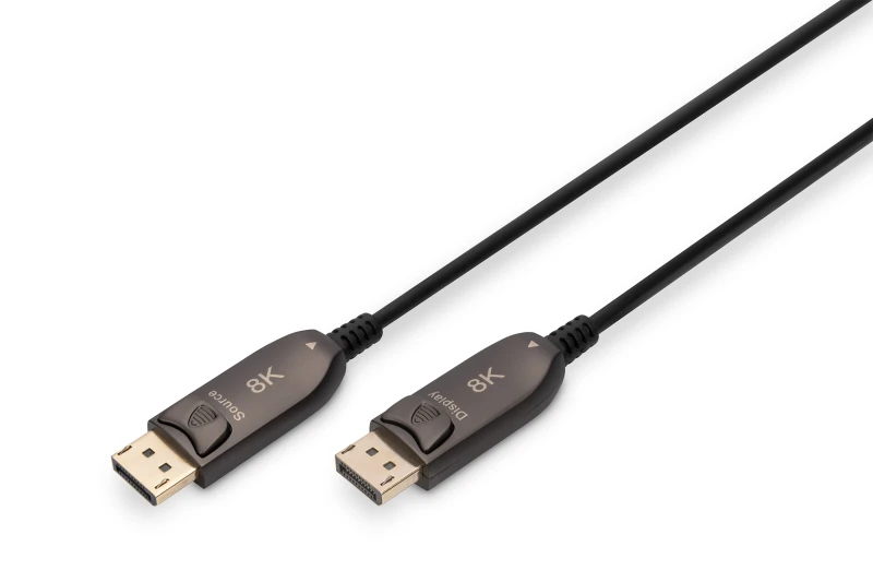 Image of Digitus DisplayPort AOC Hybrid Fiber Optic Cable. Ultra HD 8K. 10 m